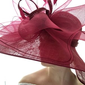 Pomegranate Luxe Hat - Kentucky Derby Must-Have!